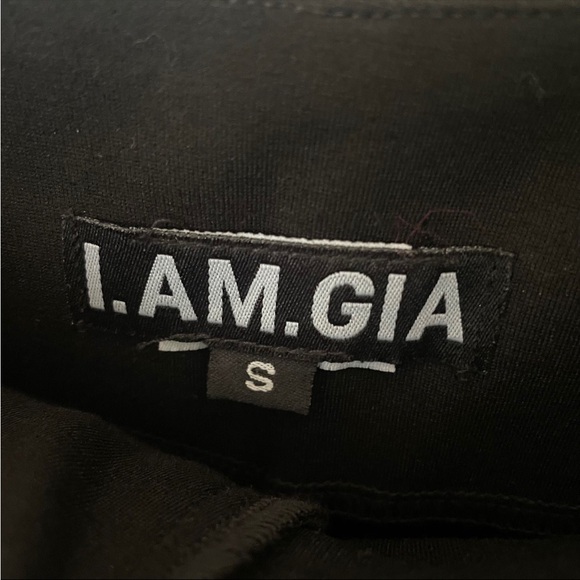 High-Waisted Black Faux Leather Pants - Picture 3 of 3